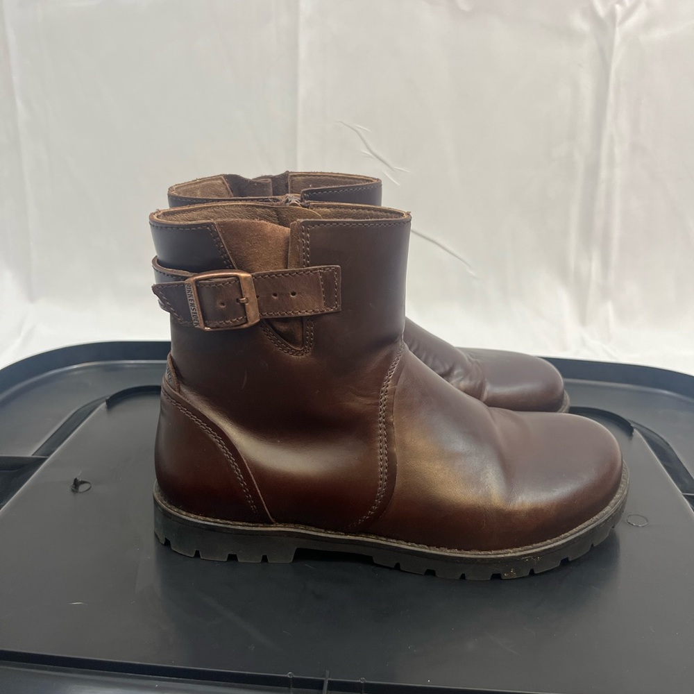 Birkenstock Stowe Brown Leather Boots Womens Size 38